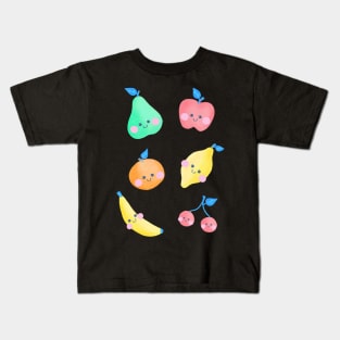 Kawaii Fruits - Adorable Sweet Food - Kawaii Art Kids T-Shirt